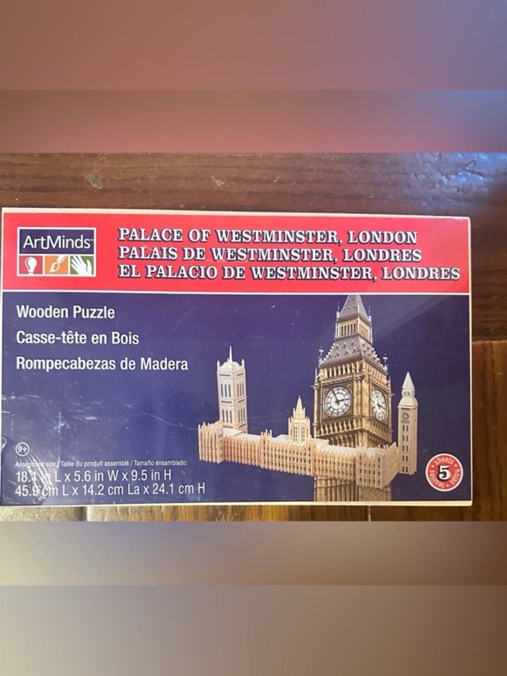 New ArtMinds Wooden 3D Puzzle Palace of Westminster London Art Minds.